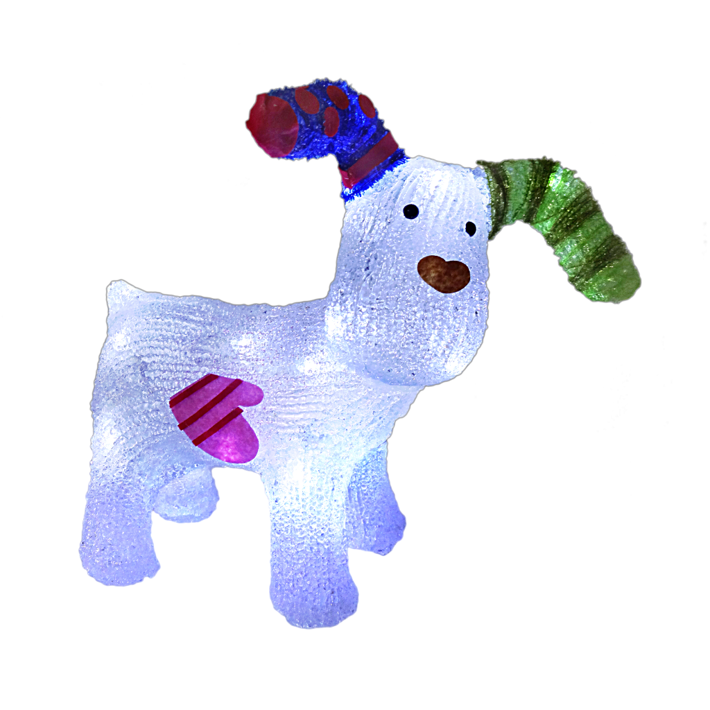 Snowtime Acrylic 'The Snowdog' 31cm Christmas At Altons