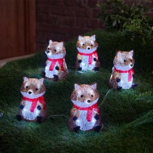 Three Kings: Acrylic InLit Ice Foxes Set of 5